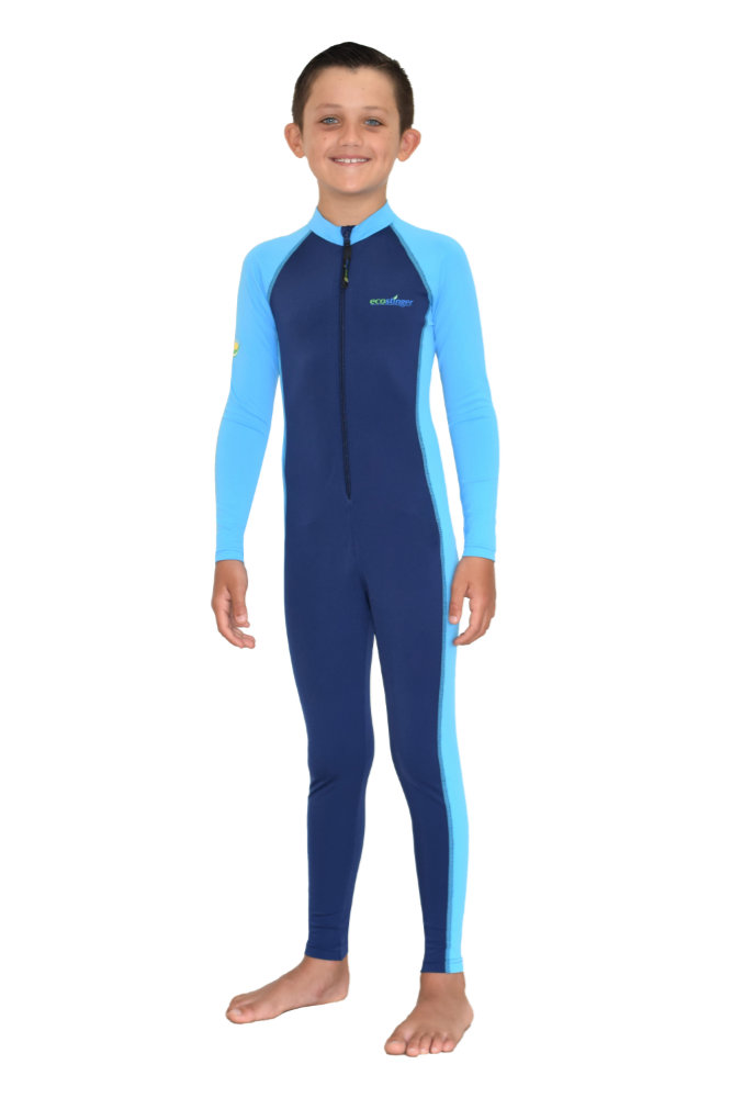 boys full body stinger suit swimsuit navy blue