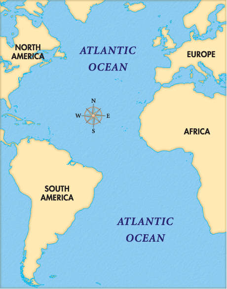 Map Of Atlantic Ocean
