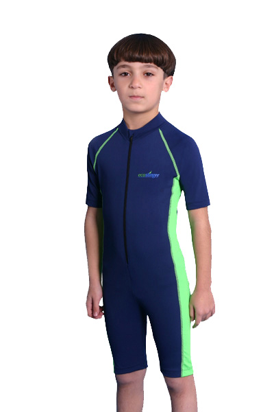 boys sunsuit navy lime