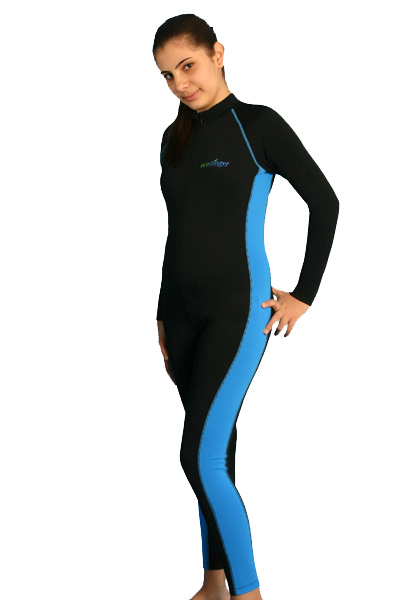 Girls stinger suit black blue