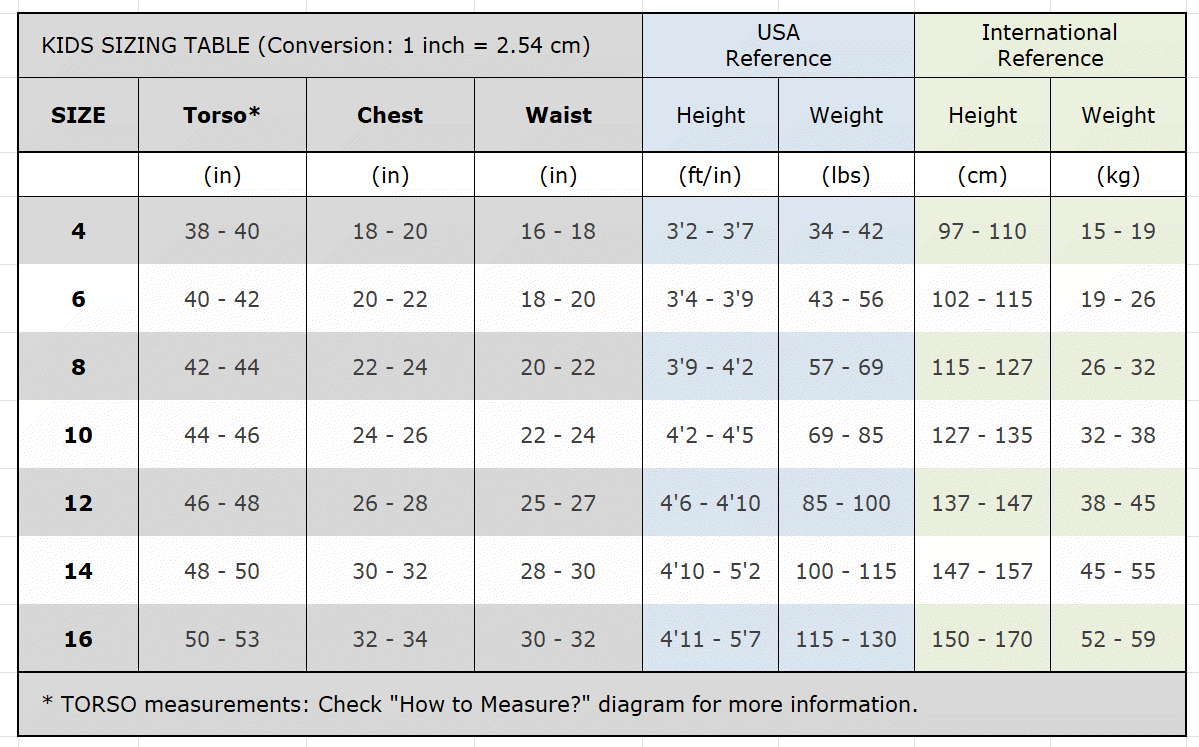 SIZE GUIDE – CHÉ