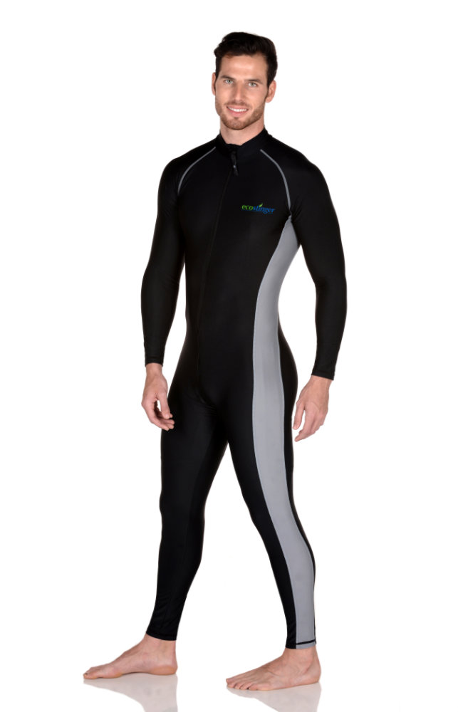 men stinger suit uv protection black silver