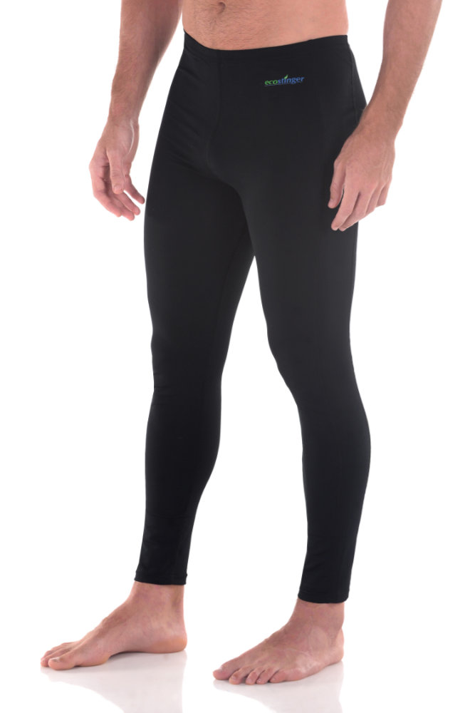 men swim leggings pants black uv protection