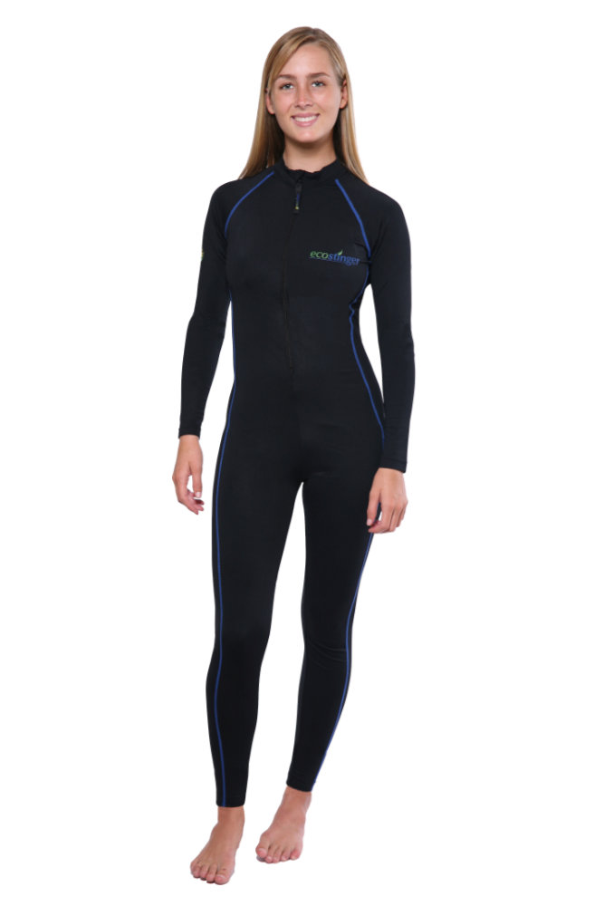 women full body stinger suit dive skin black royal stitch